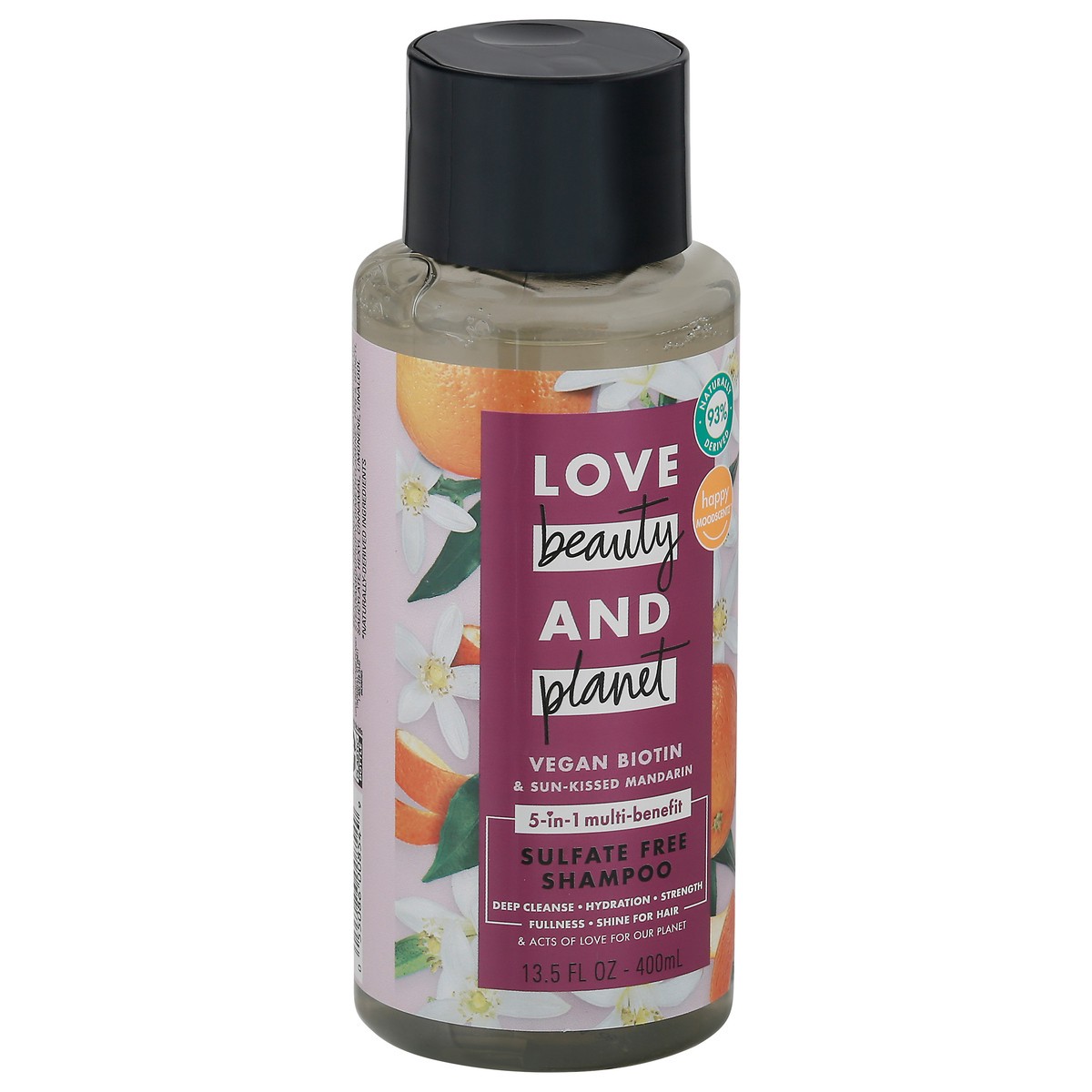 slide 3 of 9, Love Beauty and Planet 5-in-1 Multi-Benefit Shampoo Vegan Keratin Collagen & Sun-Kissed Mandarin, 13.5 oz, 13.5 oz