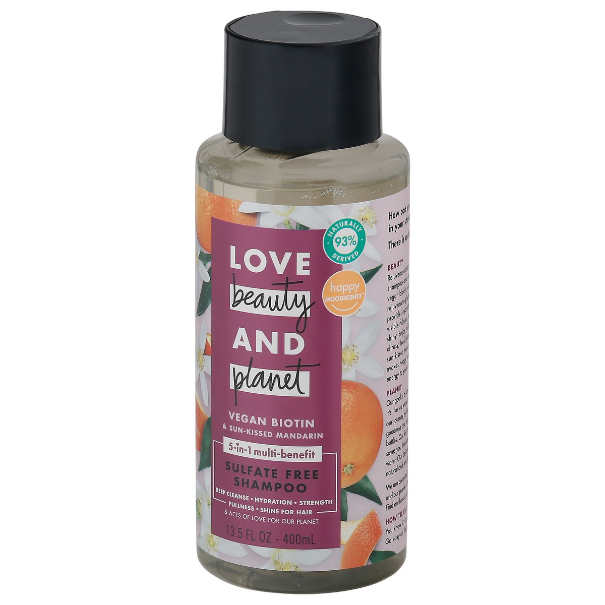 slide 5 of 9, Love Beauty and Planet 5-in-1 Multi-Benefit Shampoo Vegan Keratin Collagen & Sun-Kissed Mandarin, 13.5 oz, 13.5 oz