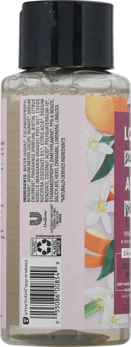 slide 4 of 9, Love Beauty and Planet 5-in-1 Multi-Benefit Shampoo Vegan Keratin Collagen & Sun-Kissed Mandarin, 13.5 oz, 13.5 oz