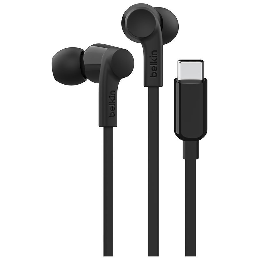 slide 1 of 1, Belkin USB-C Wired Earbuds With Adjustable Volume Limiter, 1 pair