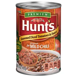 Hunt's Premium For Mild Chili In Sauce Seasoned Diced Original Tomatoes 15 oz