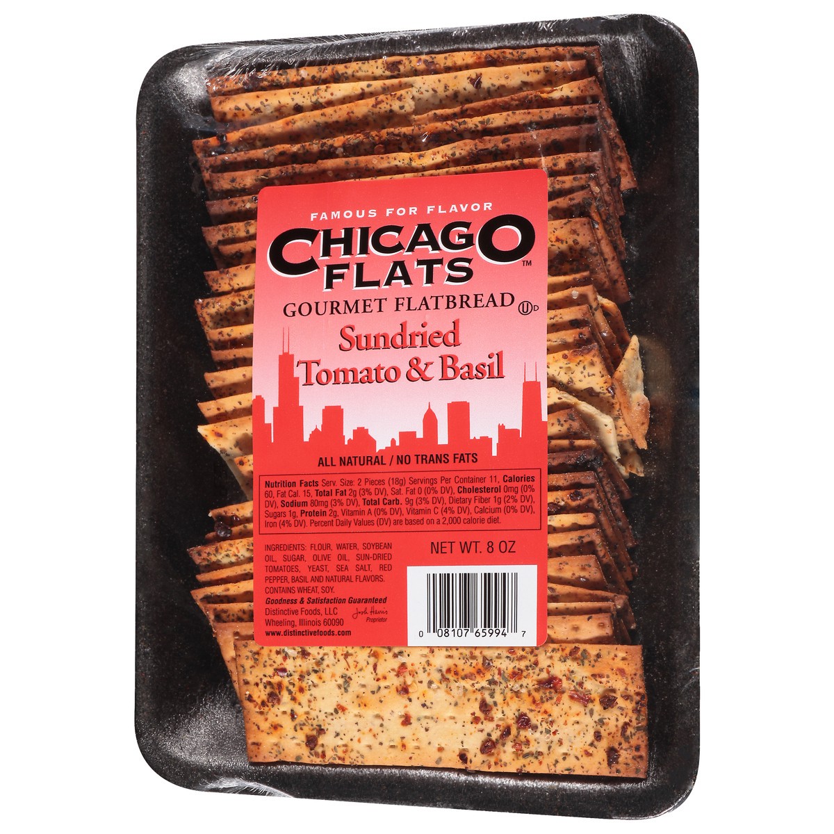 slide 7 of 11, Chicago Flats Flatbread Sundried Tomato & Basil, 8 oz