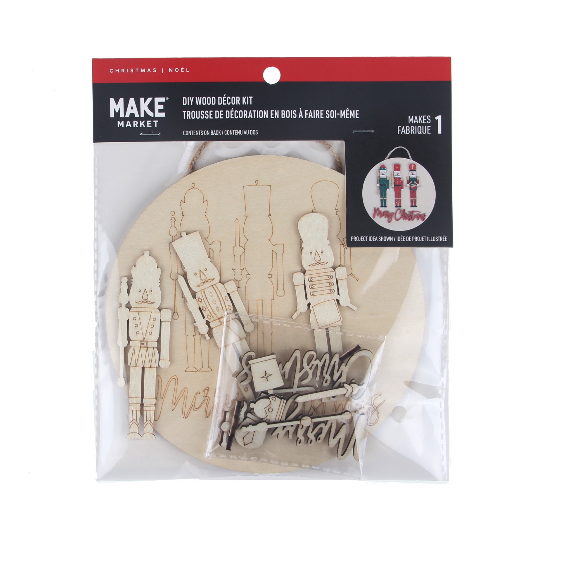slide 2 of 4, 6" Nutcrackers Plaque Diy Wood Decor Kit By Make Market, 6 in x 6 in