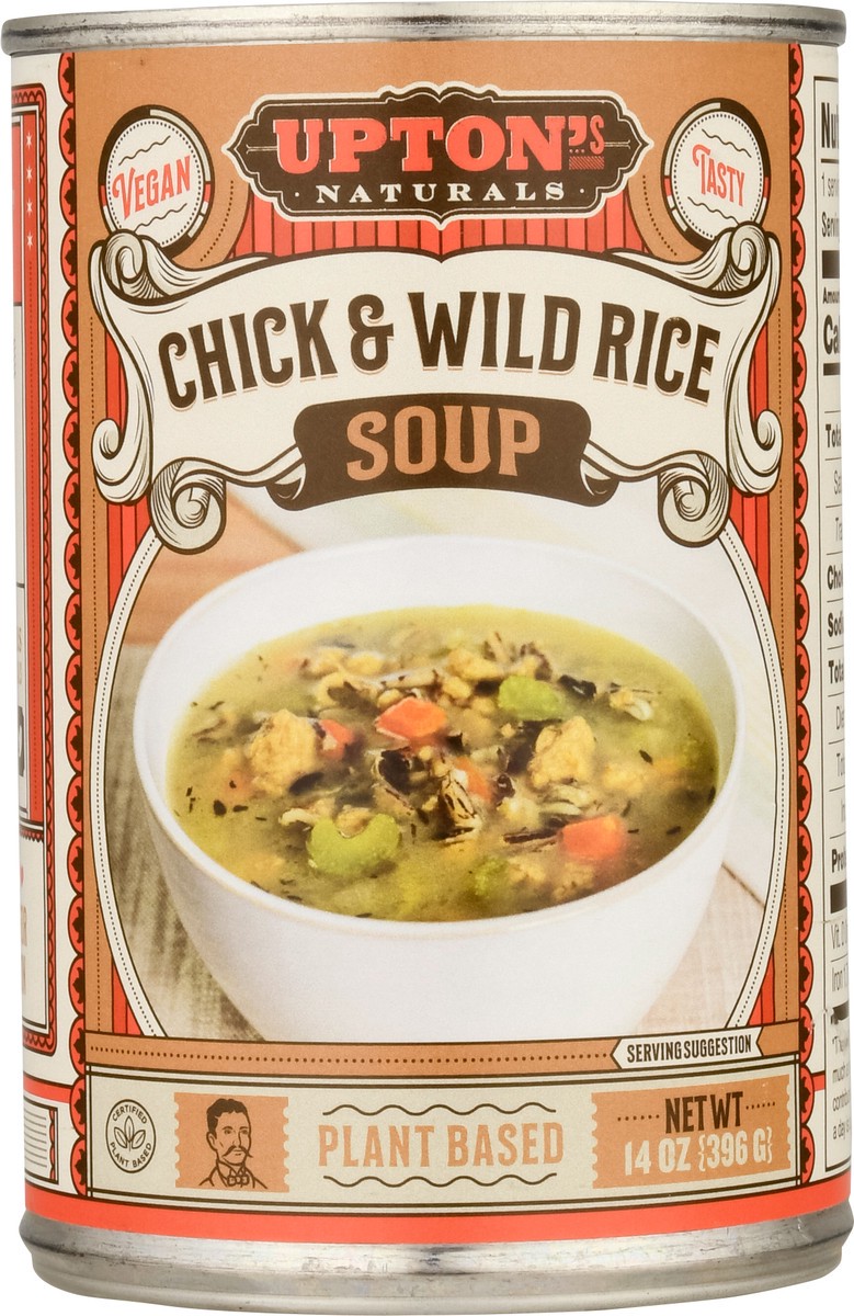 slide 2 of 9, Upton's Naturals Chick & Wild Rice Soup 14 oz, 14 oz