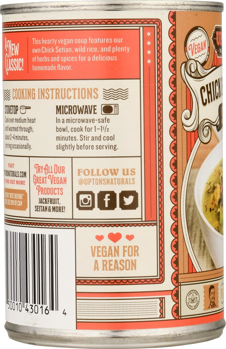 slide 3 of 9, Upton's Naturals Chick & Wild Rice Soup 14 oz, 14 oz