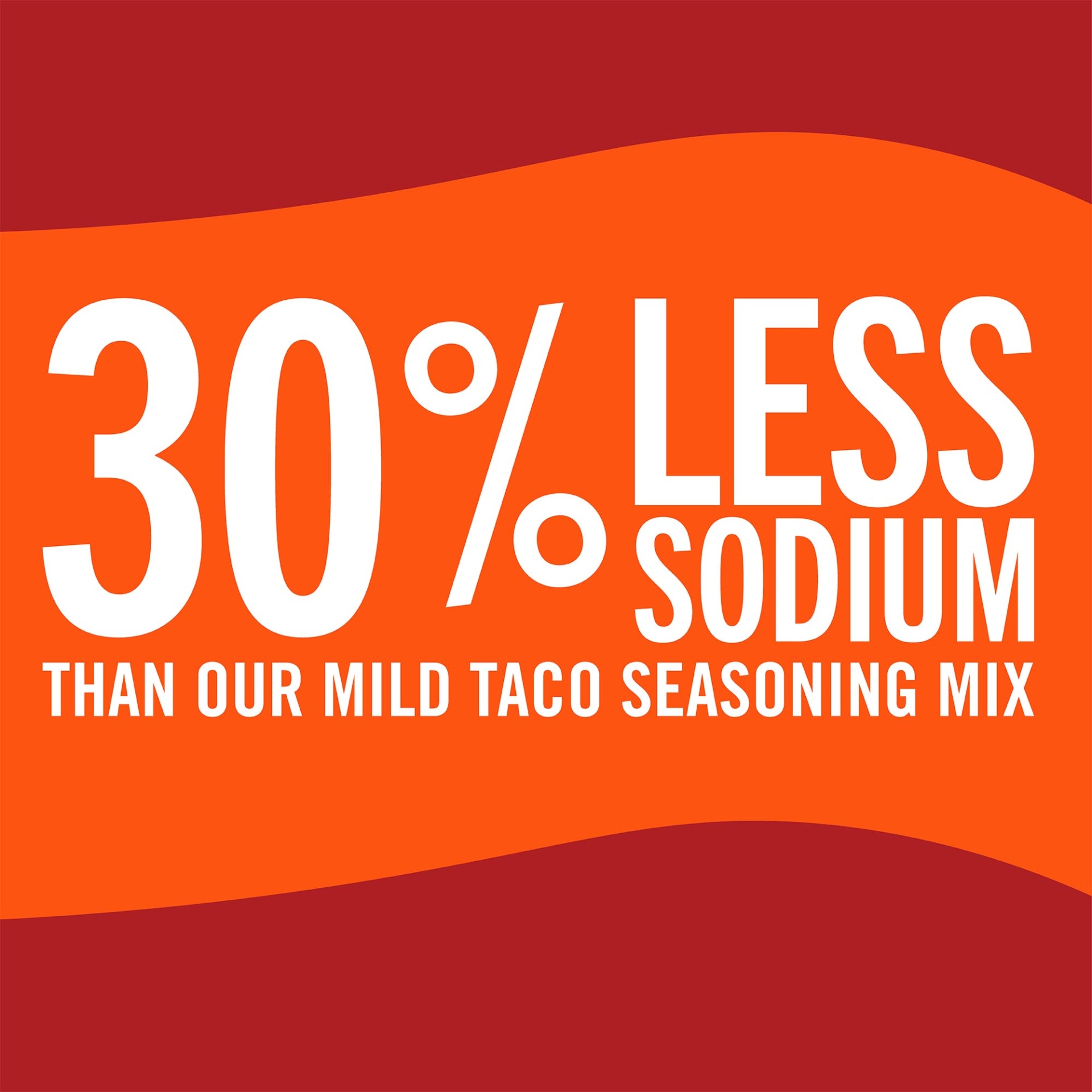 slide 3 of 6, McCormick 30% Less Sodium Mild Taco Seasoning Mix, 1 oz