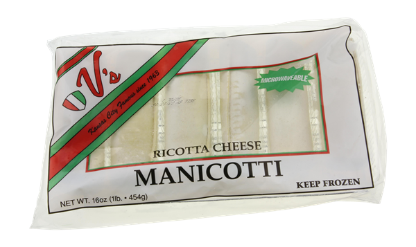slide 1 of 1, V's Manicotti, 18 oz