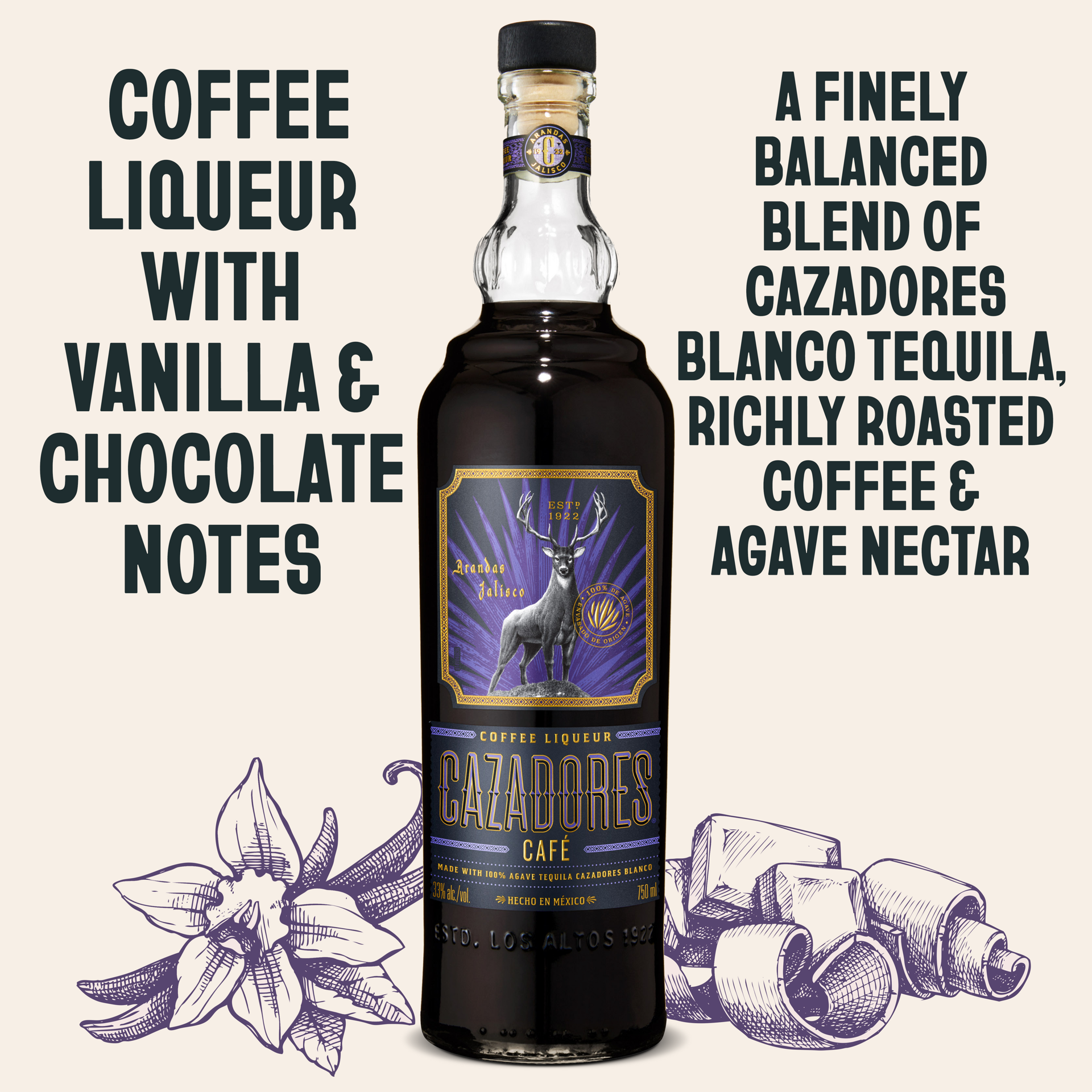 slide 3 of 5, Cazadores Cafe Coffee Liqueur, 750 ml