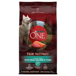 Purina ONE True Instinct With Real Salmon and Tuna Natural With Added Vitamins, Minerals and Nutrients High Protein Dog Food Dry Formula