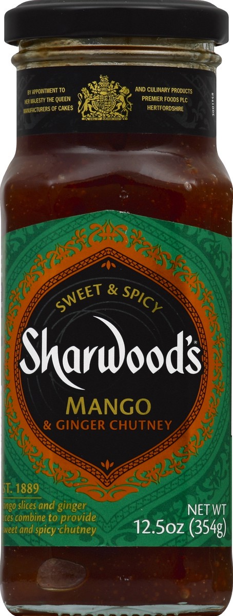 slide 2 of 2, Sharwood's Chutney, Mango & Ginger, 12.5 oz