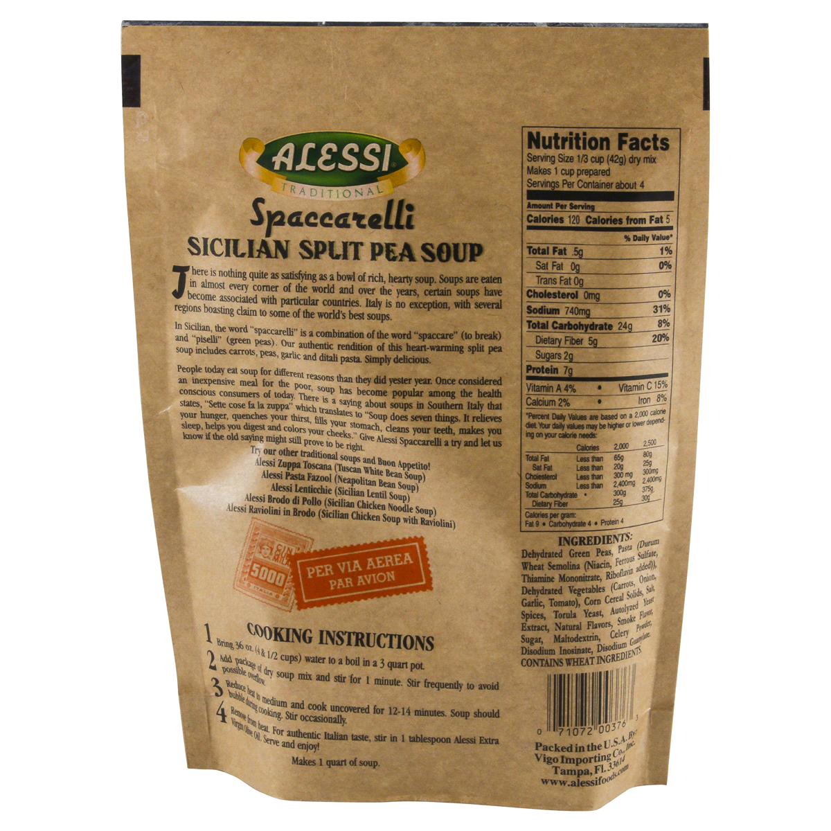 slide 2 of 2, Alessi Spaccarelli Sicilian Split Pea Soup Mix, 6 oz