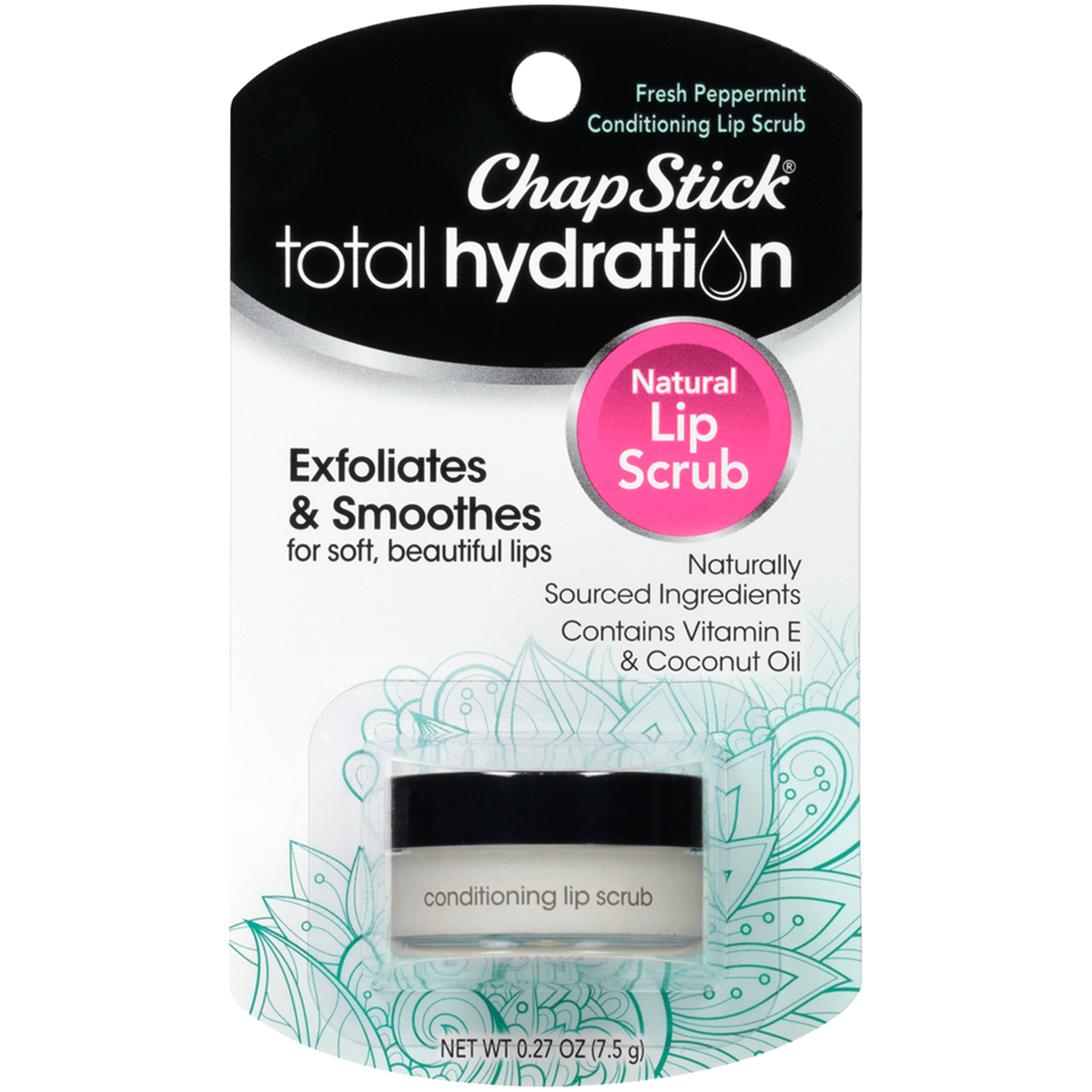 slide 1 of 7, ChapStick Total Hydration Fresh Peppermint Conditioning Lip Scrub, 0.27 oz