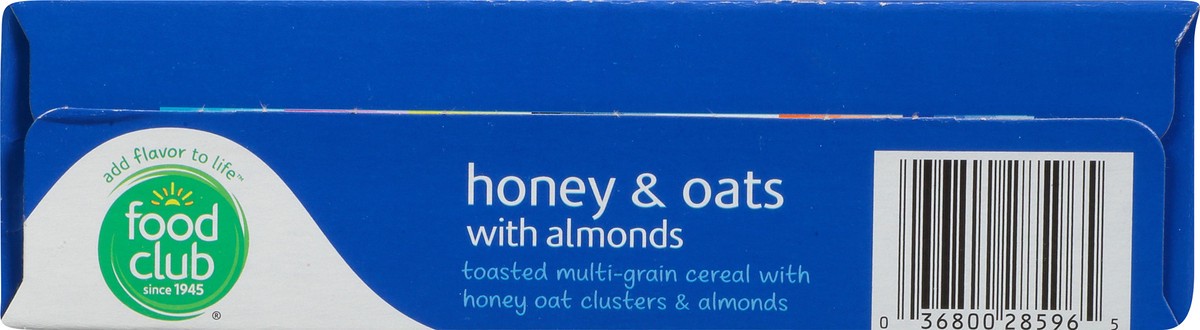 slide 3 of 11, Food Club Honey & Oats with Almonds Cereal, 14.5 oz