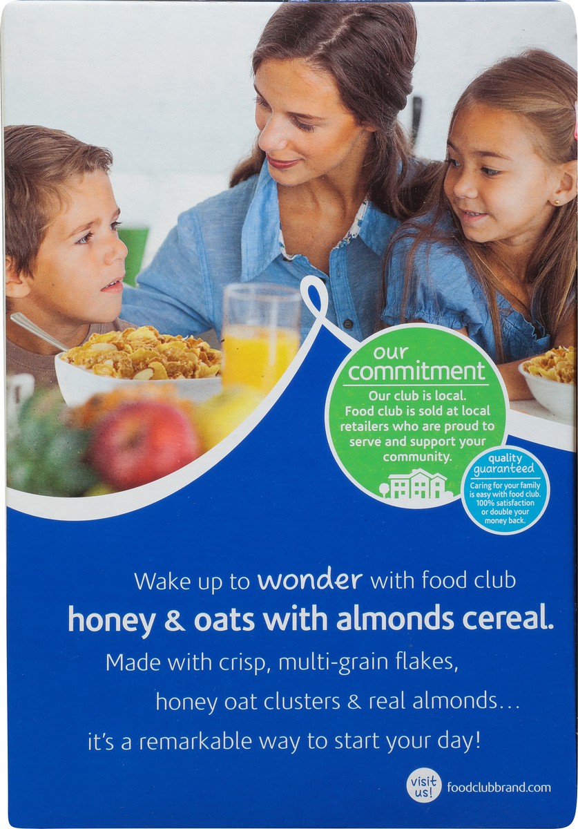 slide 7 of 11, Food Club Honey & Oats with Almonds Cereal, 14.5 oz