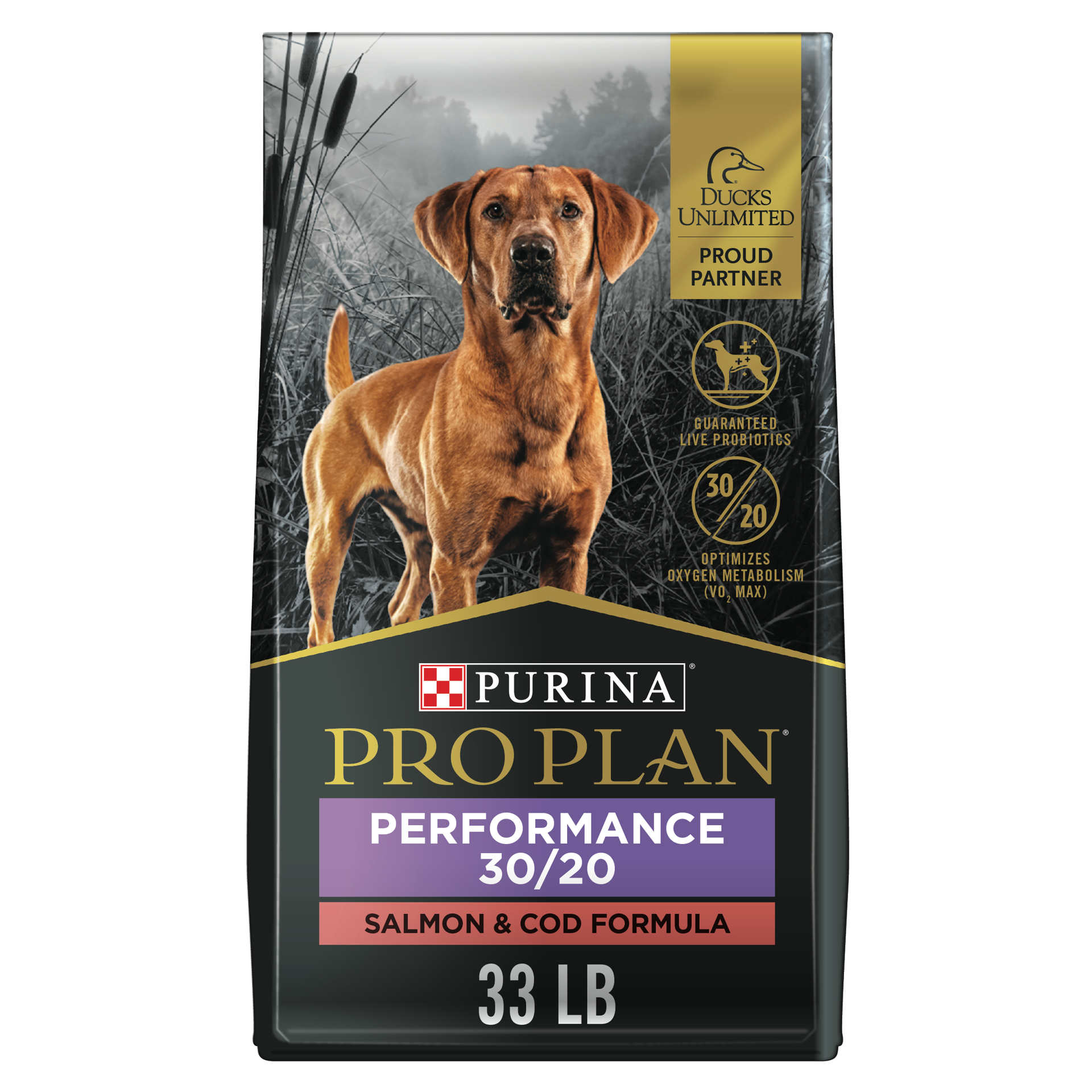 slide 1 of 9, Purina Pro Plan Sport Performance 30/20 Salmon & Cod Formula Dry Dog Food, 33 lb
