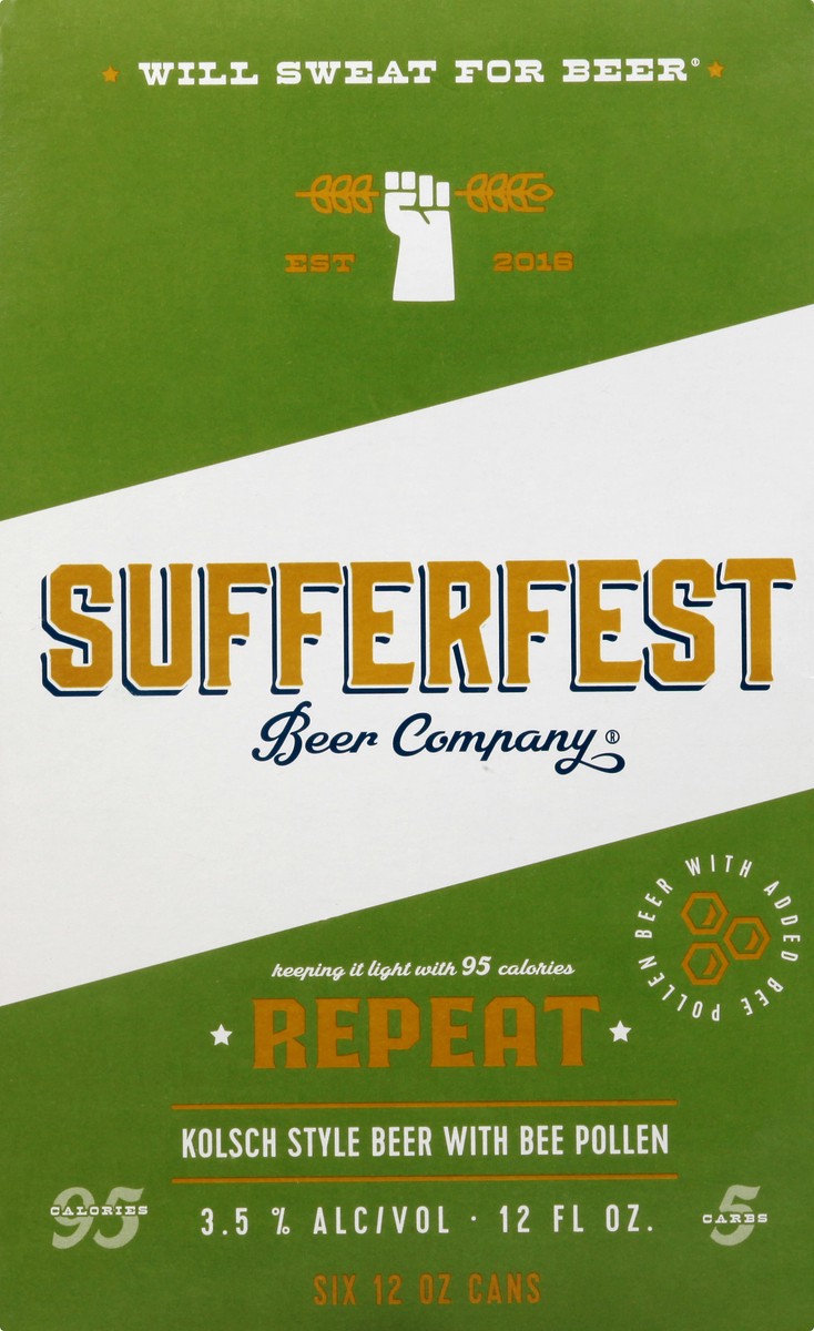 slide 6 of 9, Sufferfest Beer Co. Sufferfest Repeat Beer, 6 ct; 12 fl oz