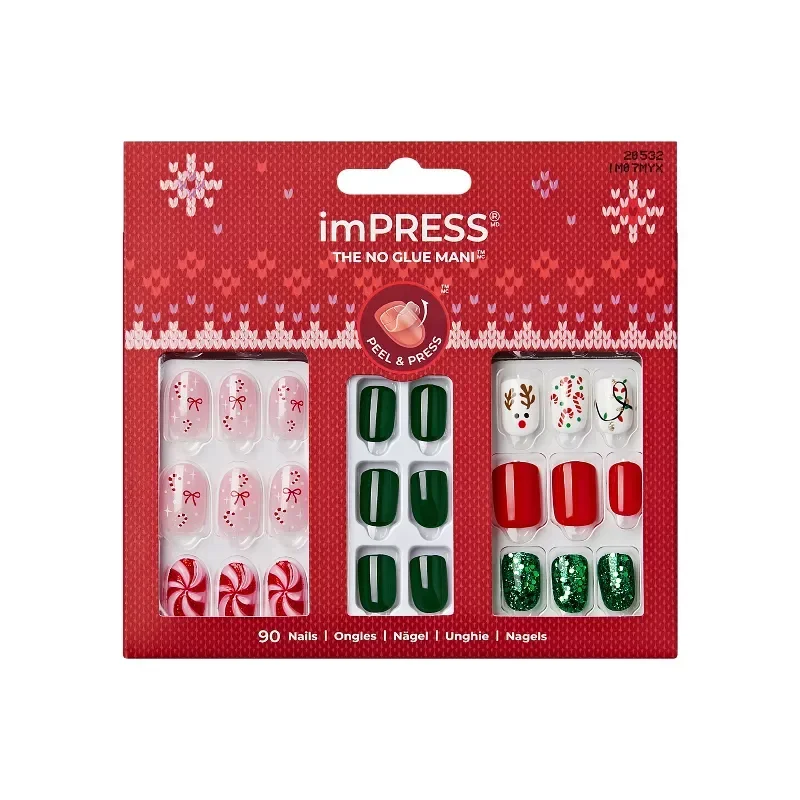 slide 1 of 12, Kiss Impress Nails Holiday Gift Set - 12 pc, 1 ct