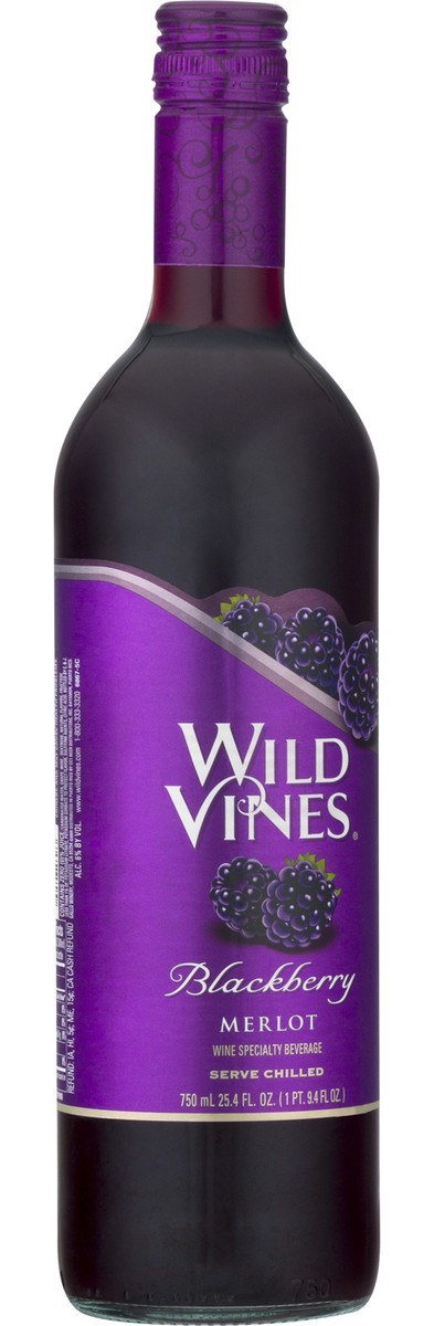 slide 2 of 9, Wild Vines Blackberry Merlot, 750 ml