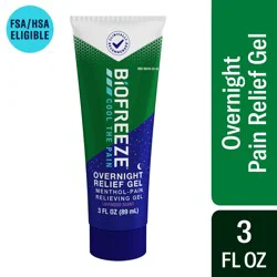 BIOFREEZE™ Biofreeze Menthol Overnight Pain Relieving Gel 3 FL OZ Tube with Lavender Scent, Topical Pain Relief For Sore Muscles, Arthritis, Backaches, Strains, Sprains And Joint Pain (Packaging May Vary)