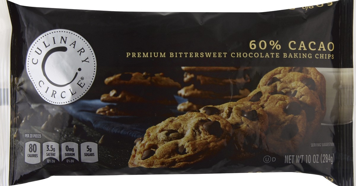 slide 5 of 6, Culinary Circle Baking Chips, Premium, Bittersweet Chocolate, 10 oz