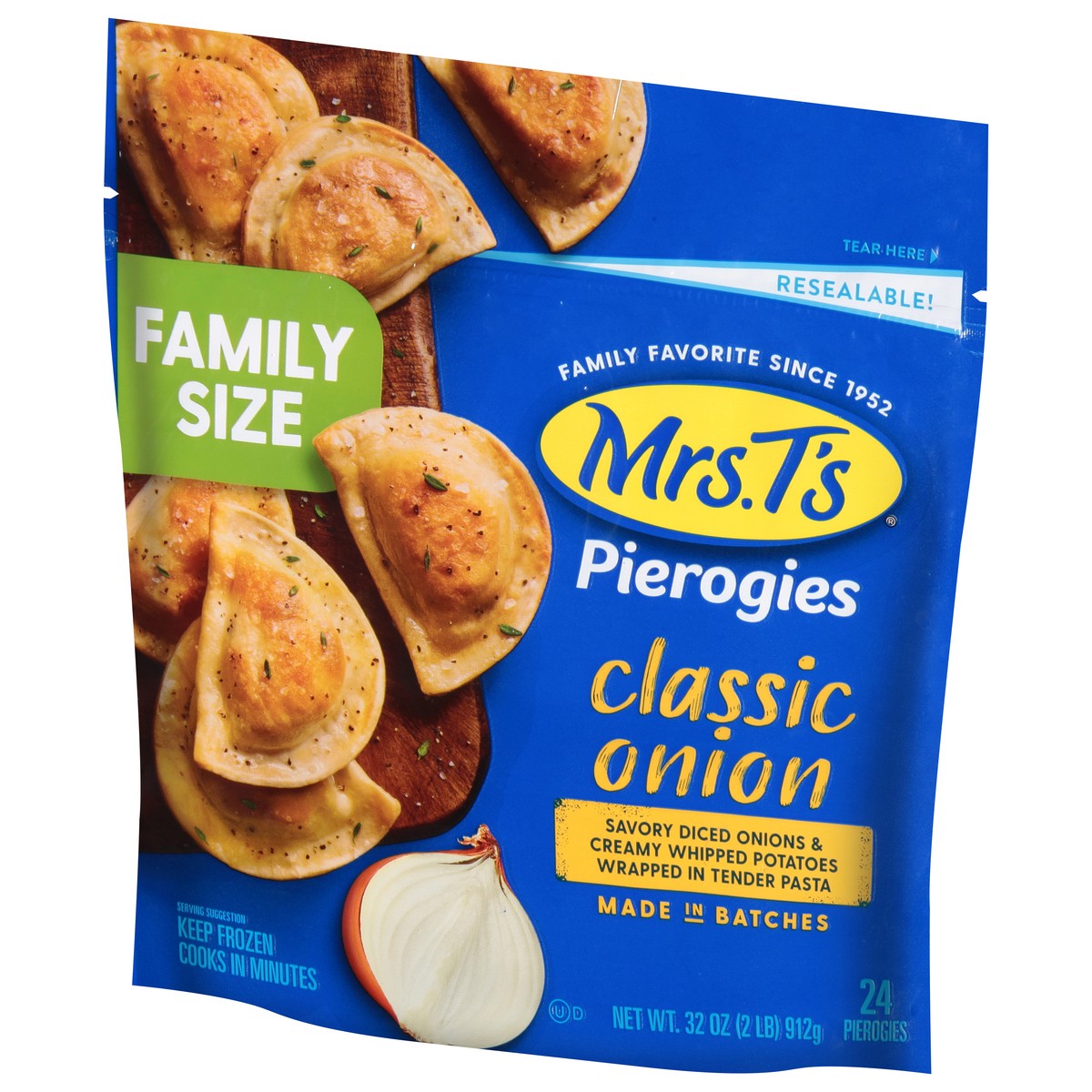 slide 3 of 9, Mrs. T's Pierogies Classic Onion, 32 oz