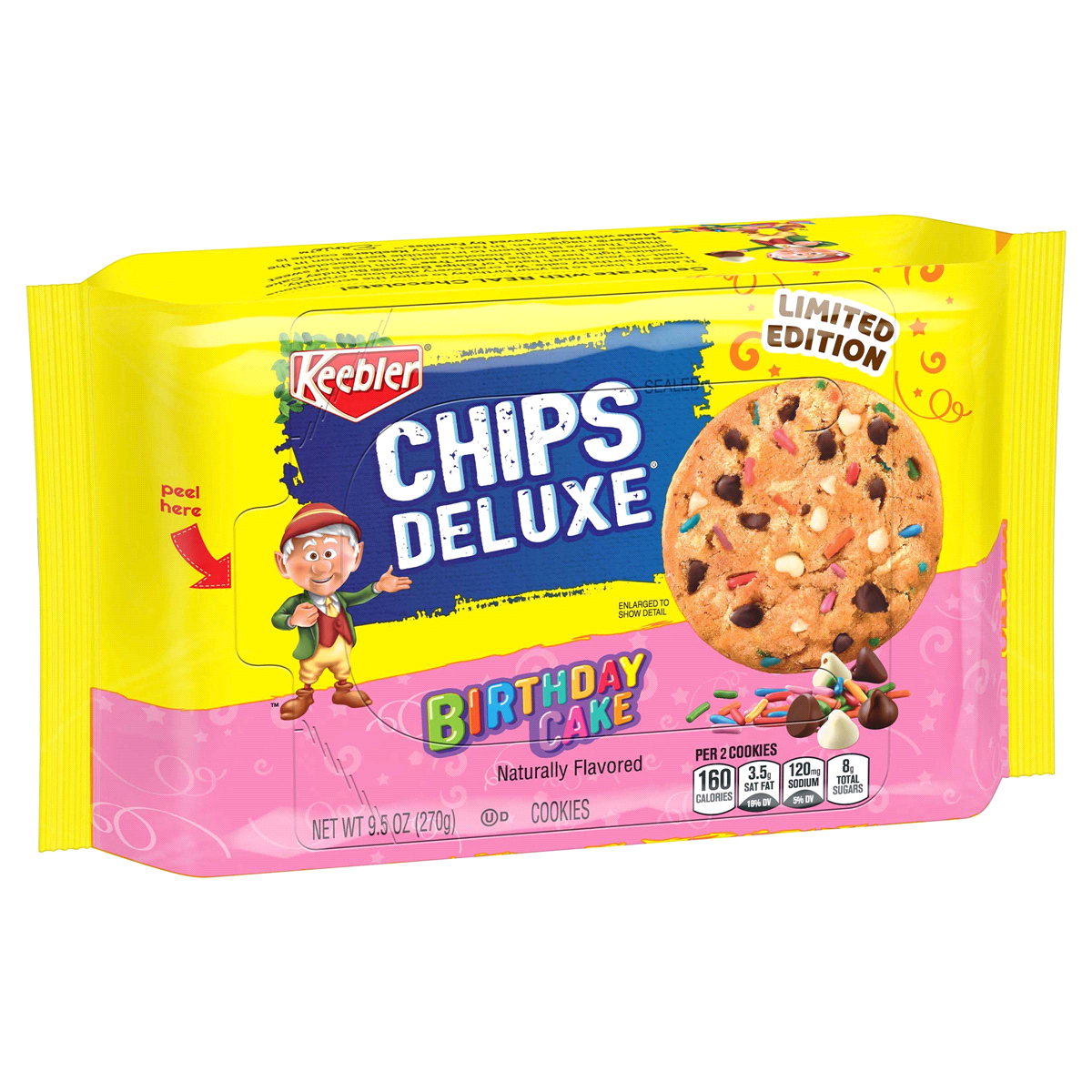 slide 1 of 1, Ferrara Candy Company Chips Deluxe Cookies Birthday Cake, 9.5 oz