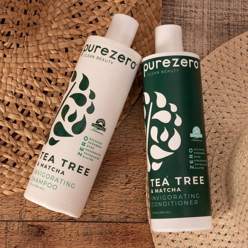 slide 4 of 4, Purezero Invigorating Tea Tree & Matcha Conditioner 12 fl oz, 12 fl oz