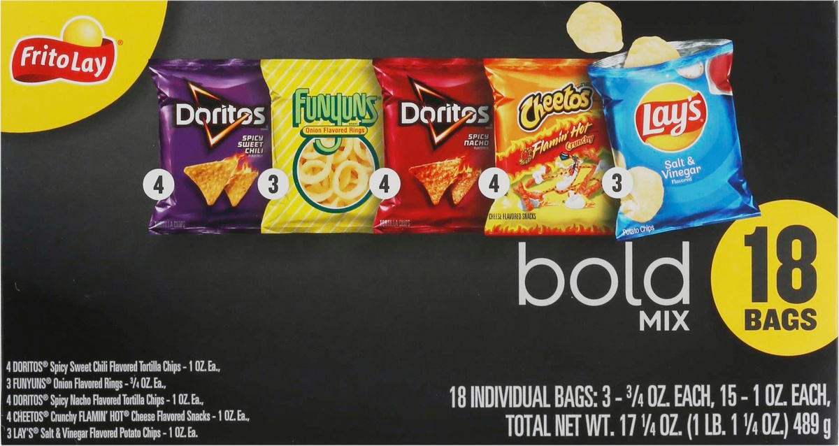 slide 6 of 11, Frito-Lay Bold Mix Variety Pack, 18 ct
