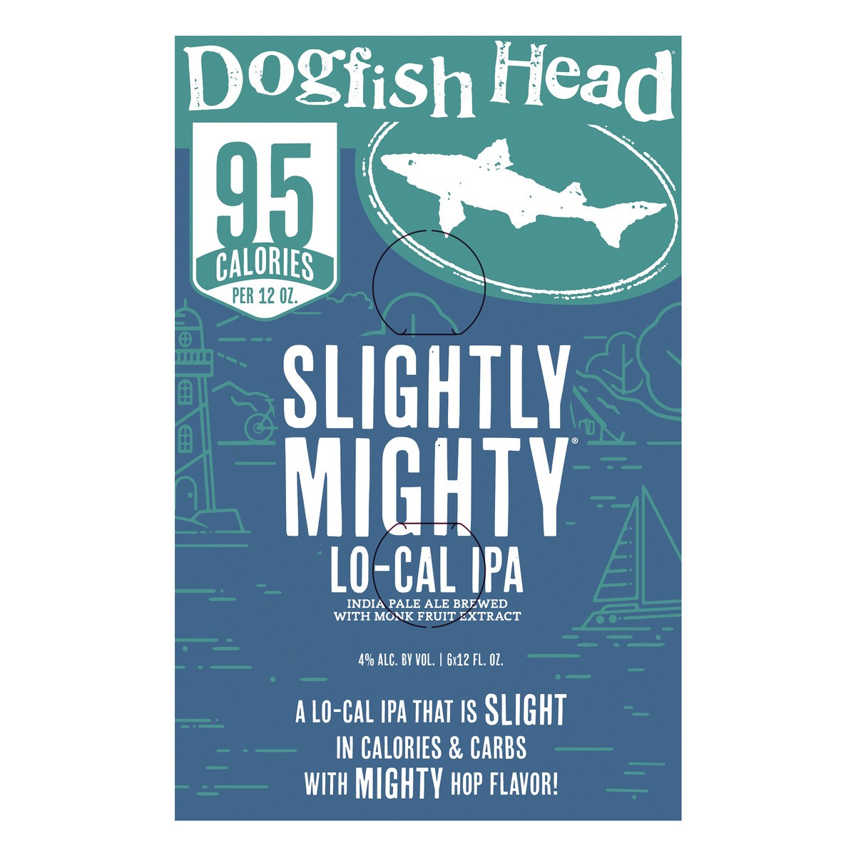 slide 8 of 8, Dogfish Head Beer Slightly Mighty Lo-Cal IPA (12 fl. oz. Can, 6pk.), 6 ct; 12 oz