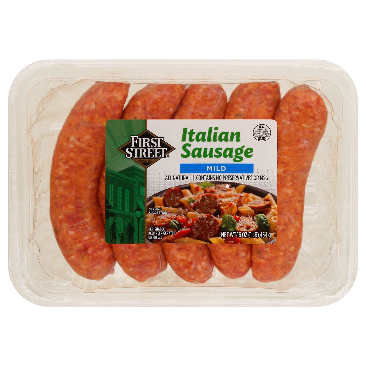 slide 11 of 13, First Street Mild Italian Sausage, 16 oz