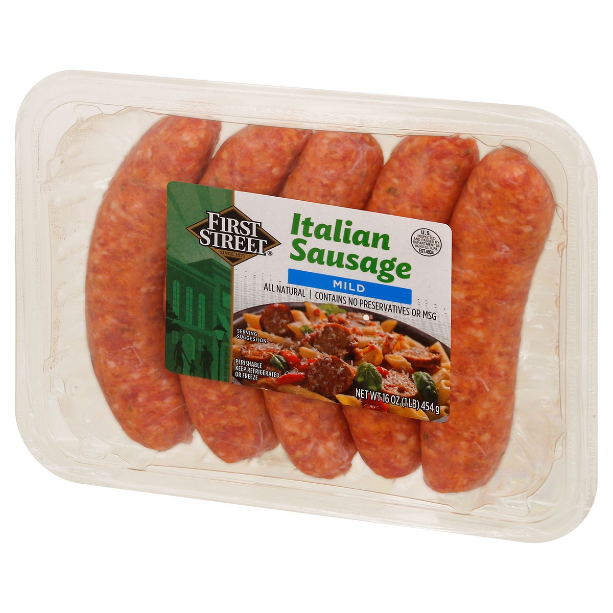 slide 9 of 13, First Street Mild Italian Sausage, 16 oz