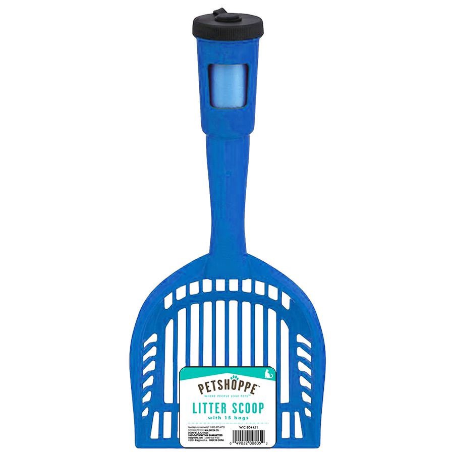 slide 5 of 5, PetShoppe Litter Scoop with Bags, 15 ct