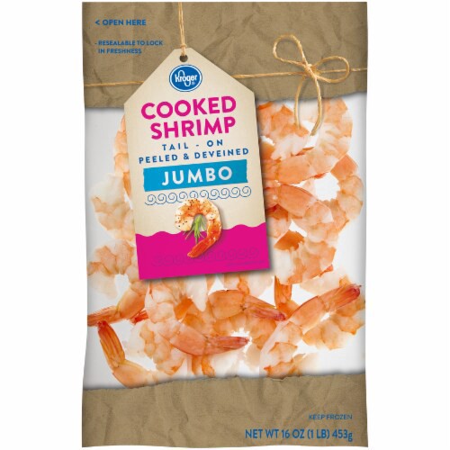 slide 2 of 2, Kroger Cooked White Shrimp, 1 lb