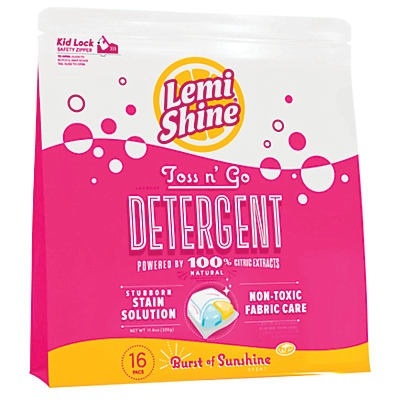 slide 1 of 4, Lemi Shine Burst of Sunshine Laundry Detergent Pods, 16 ct