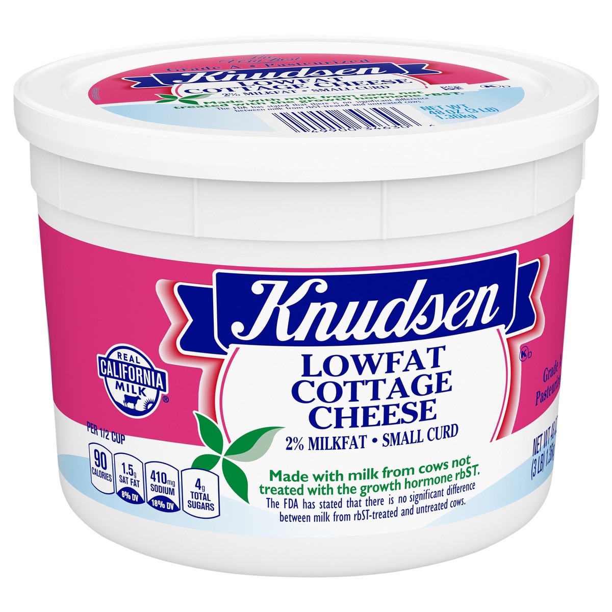 slide 9 of 11, Knudsen Lowfat Small Curd Cottage Cheese with 2% Milkfat, 48 oz Tub, 48 oz