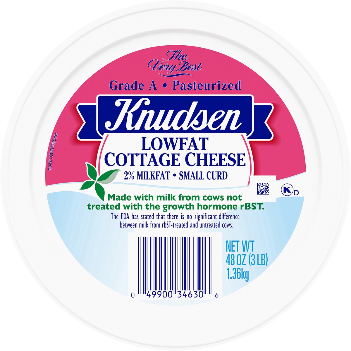 slide 5 of 11, Knudsen Lowfat Small Curd Cottage Cheese with 2% Milkfat, 48 oz Tub, 48 oz