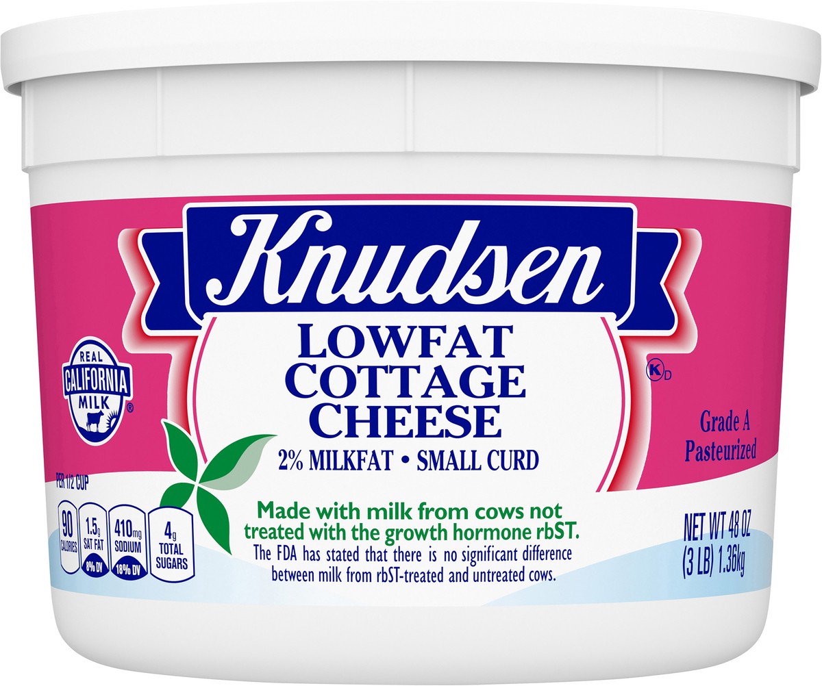 slide 6 of 11, Knudsen Lowfat Small Curd Cottage Cheese with 2% Milkfat, 48 oz Tub, 48 oz