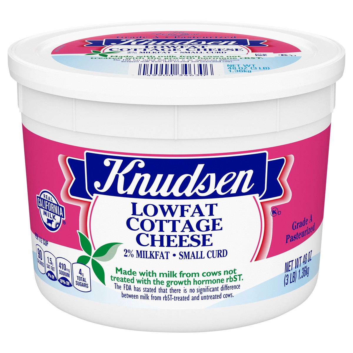 slide 4 of 11, Knudsen Lowfat Small Curd Cottage Cheese with 2% Milkfat, 48 oz Tub, 48 oz