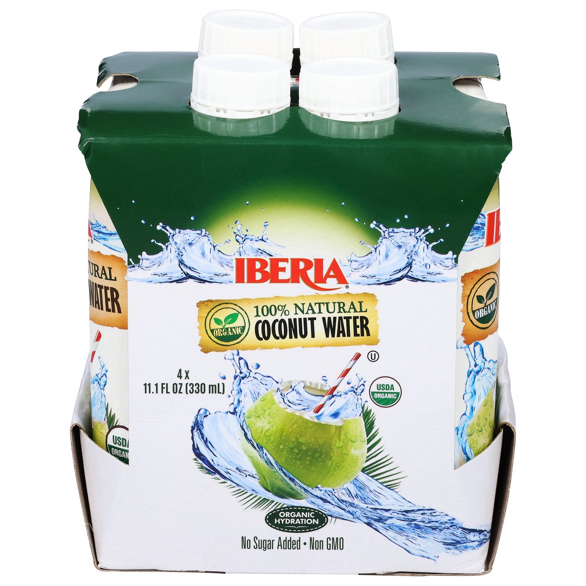 slide 1 of 12, Iberia 100% Natural Coconut Water 4 - 11.1 fl oz Packs, 6 ct