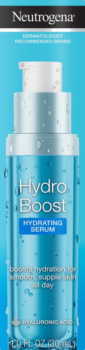 slide 8 of 8, Neutrogena Hydro Boost Hydrating Hyaluronic Acid Serum, Oil-Free and Non-Comedogenic Face Serum Formula for Glowing Complexion, Oil-Free & Non-Comedogenic, 1 fl. oz, 1 fl oz