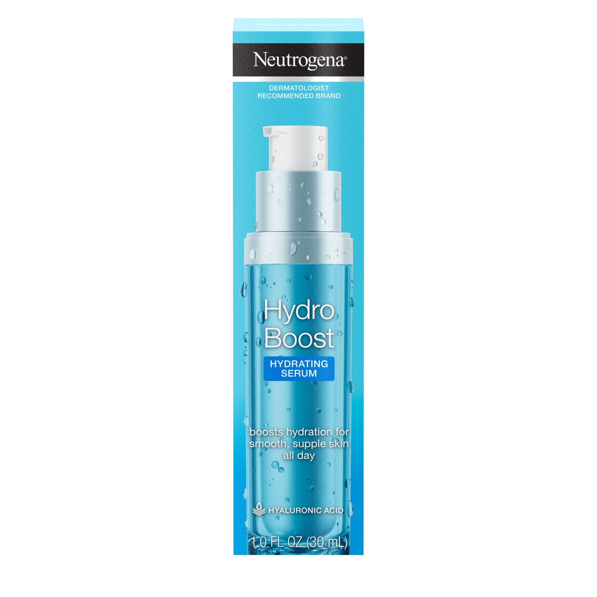 slide 1 of 8, Neutrogena Hydro Boost Hydrating Hyaluronic Acid Serum, Oil-Free and Non-Comedogenic Face Serum Formula for Glowing Complexion, Oil-Free & Non-Comedogenic, 1 fl. oz, 1 fl oz