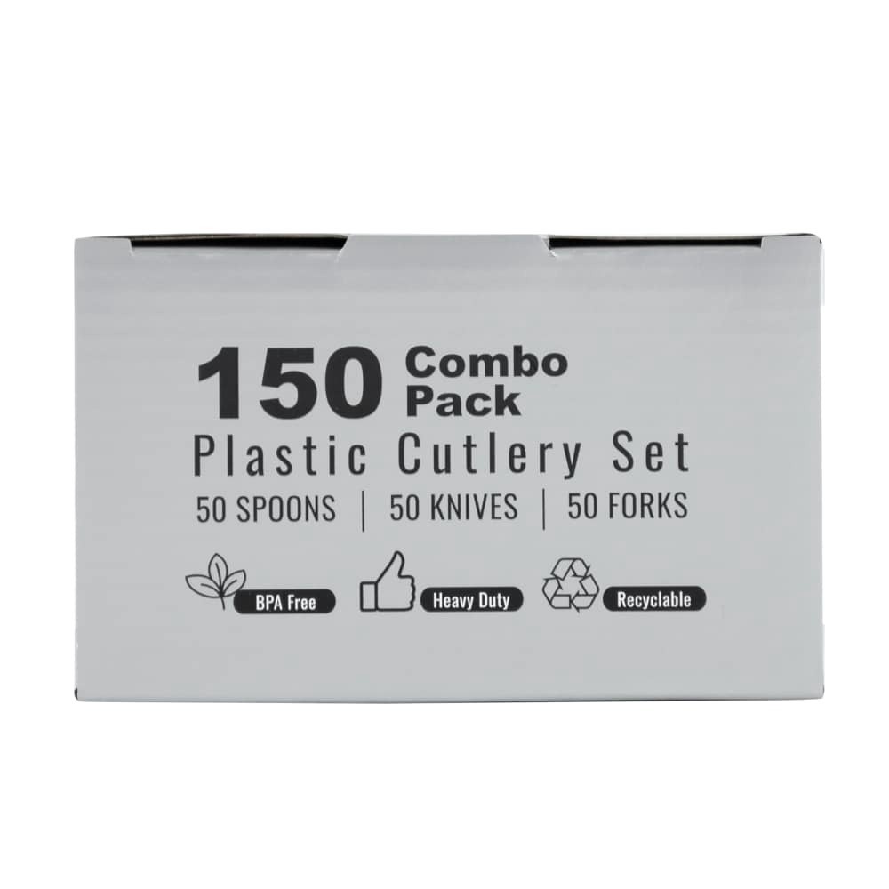 slide 1 of 2, Table's Best Plastic Cutlery Set, 150 ct