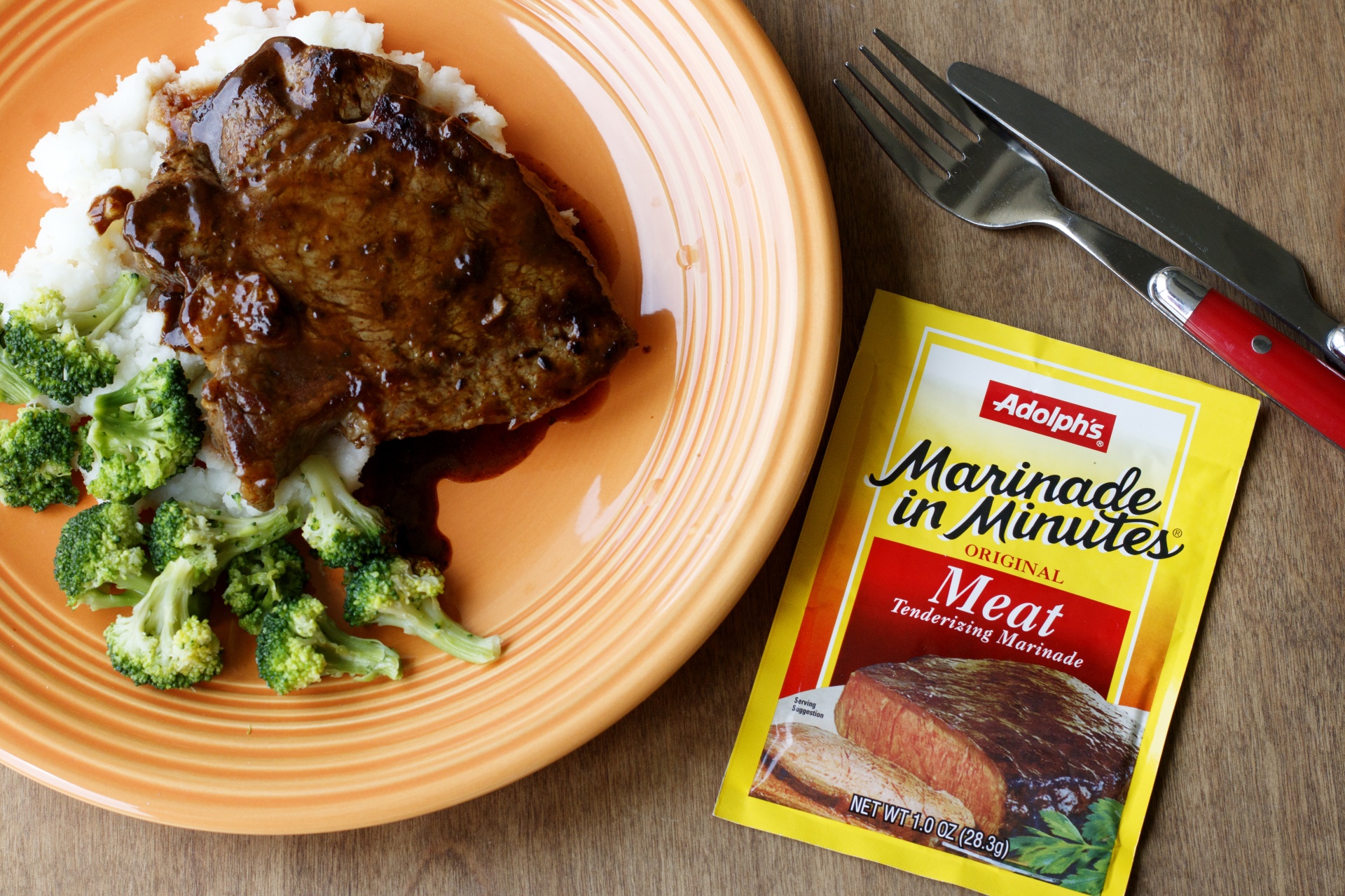 slide 2 of 5, Adolph's Marinade In Minutes Meat Marinade Seasoning Mix, 1 oz