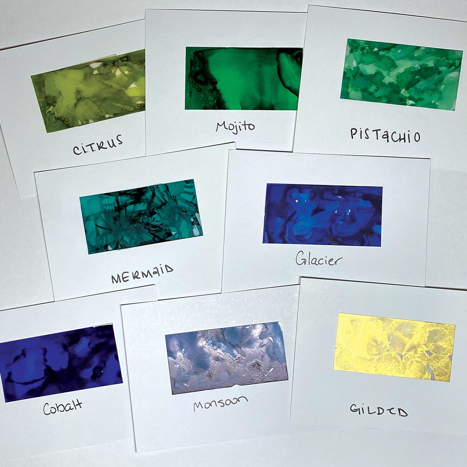 slide 6 of 6, Tim Holtz Greens & Blue 8 Color Alcohol Ink Set, 14 ml each