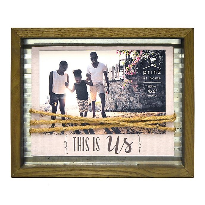 slide 1 of 1, Prinz This Is Us Twine Picture Frame - Natural, 4 in x 6 in