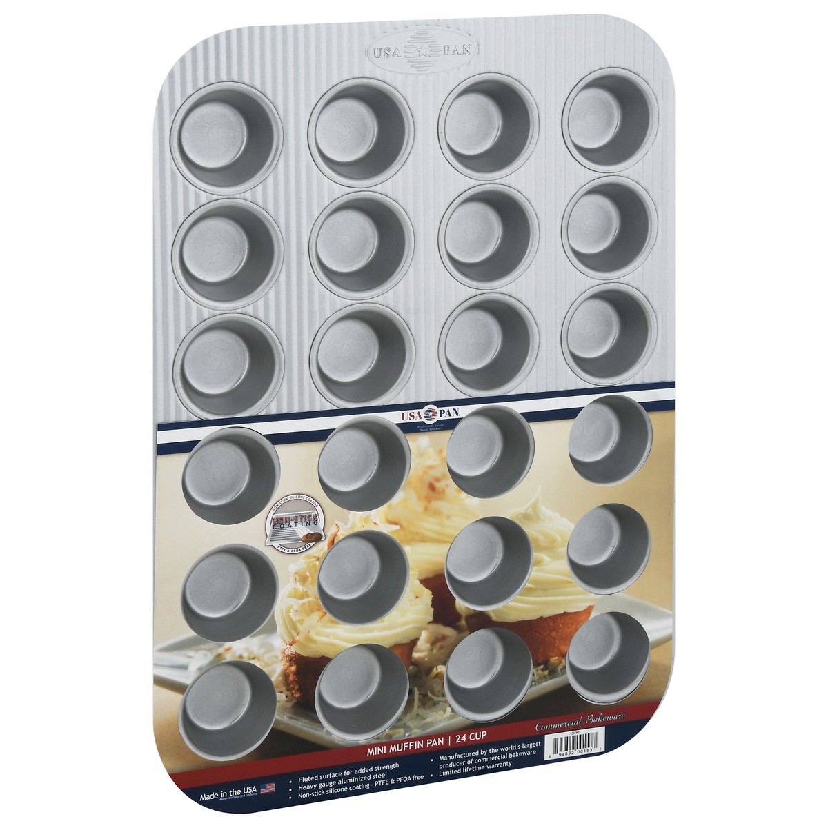 slide 3 of 9, USA Pan 24 Cup Mini Muffin Pan 1 ea, 1 ea