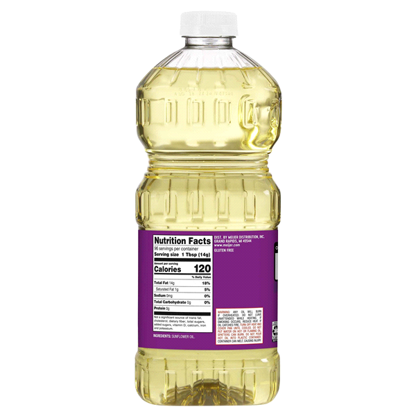 slide 8 of 9, Meijer Sunflower Oil, 48 oz
