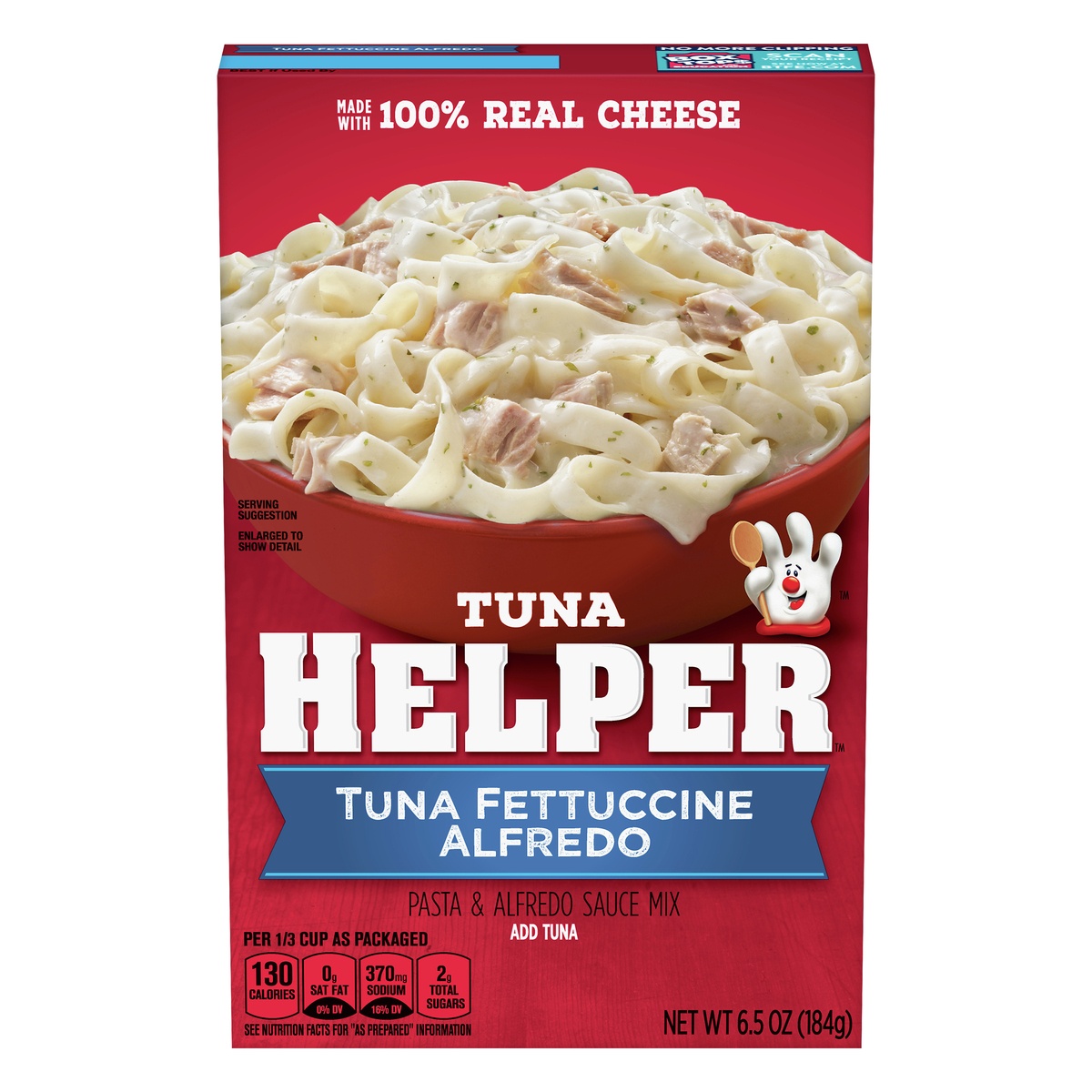 slide 1 of 1, Helper Tuna Fettuccine Alfredo Pasta & Alfredo Sauce Mix 6.5 oz, 6.5 oz