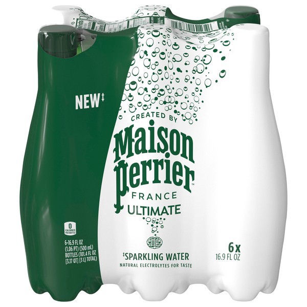 slide 1 of 6, Maison Perrier Unflavored Sparkling Water 6pk, 16.9 oz