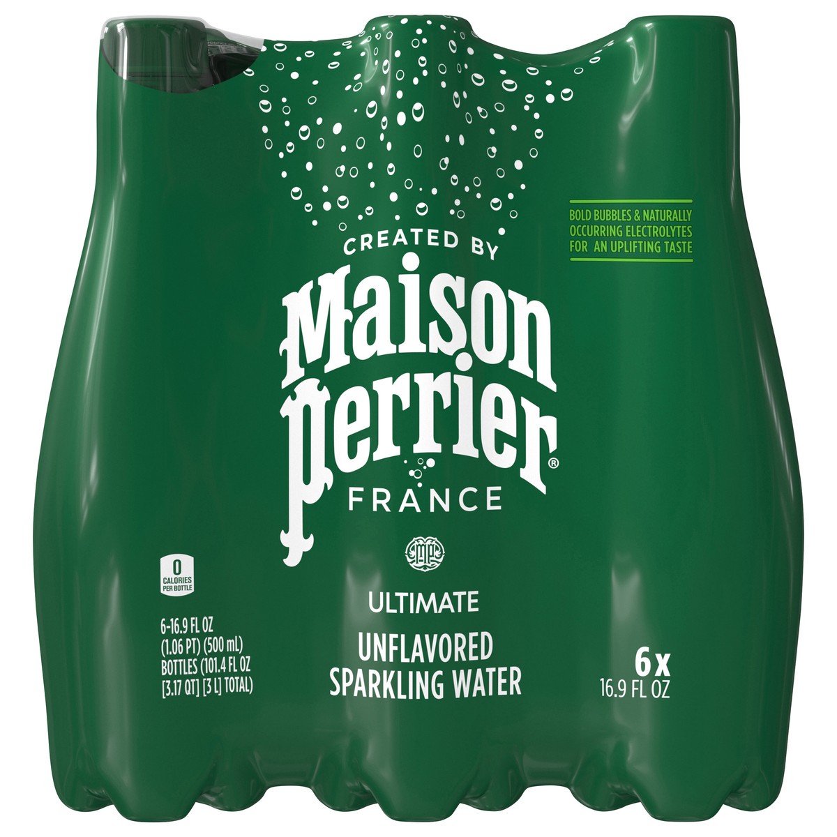 slide 1 of 12, Maison Perrier Ultimate Sparkling Water, 16.9 FL OZ Plastic Water Bottles, 6 Count, 6 ct
